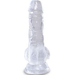 King Cock - Clear Pénis Réaliste Avec Boules 10.1 Cm Transparent